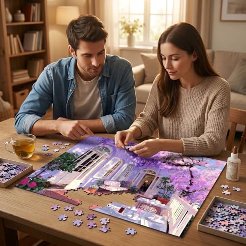 1000 Piece Puzzle for Adults, Afternoon Under Wisteria - color: Afternoon Under Wisteria