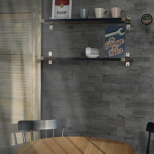 Art3d 10 Sheet (Pack of 10) Wall Panel Wood, Gray - color: Gray, size: 10 Sheet