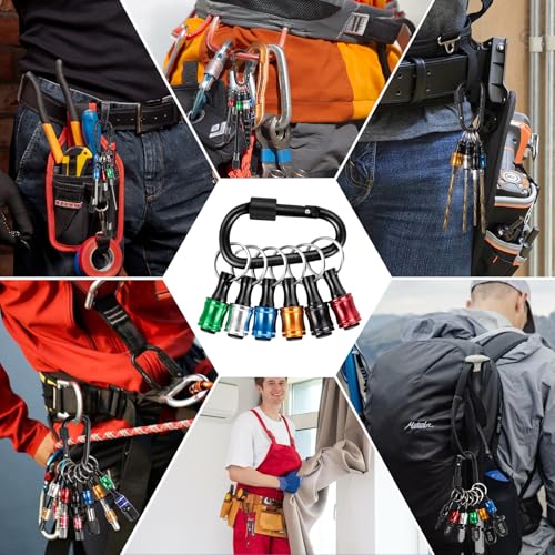 12PCS Bit Holders 1/4 Socket, Hex Shank Screwdriver Bit Holder for Impact Driver Drill Bit Keychain Extension Bar Quick Release Easy Change, Screwdriver Bit Holders for Tools & Home Improvement Gift - color: C01997_12pcs