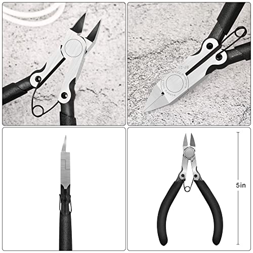 BOENFU 5 inch Flush Cutters Precision Wire Cutters Wire Snips - color: 5 Inches