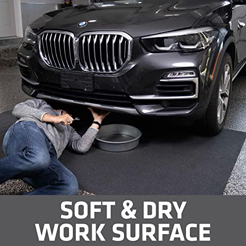 Drymate Premium Maintenance Mat Oil Spill Garage Floor Mat (60" x 72"), Absorbent, Waterproof, Contains Liquids, Protects Garage Surface or Driveway, Reusable, Washable, Durable (USA Made) - size: 5' x 6' (Rectangular)