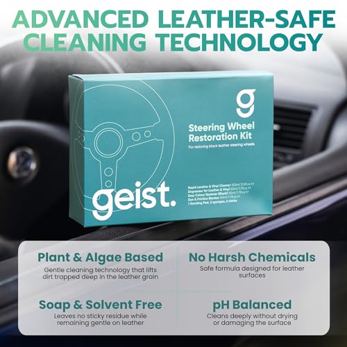 Geist. Steering Wheel Restoration Kit | Degrease and Refresh the colour of worn or scratched black steering wheels