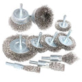 10PCS Stainless Steel Wire Wheel Brush Set,Cup Wire Brush for Drill with 1/4 Inch Shank, Wire Brushes for Cleaning Rust Removal, Corrosion & Scrub Surfaces