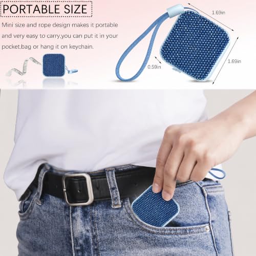 SlowVibes Bling Blue Diamond Retractable Body Measuring Tape, 60 Inch - color: Blue