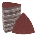 120 Pcs Triangle Sanding Pads, 80 Grits Detail Sander Sandpaper Hook and Loop Sanding Sheet,3-1/8"(80mm) Triangular Sandpaper for 3-1/8" Oscillating Multi Tool, No Holes - size: 80 Grit, style: No Hole