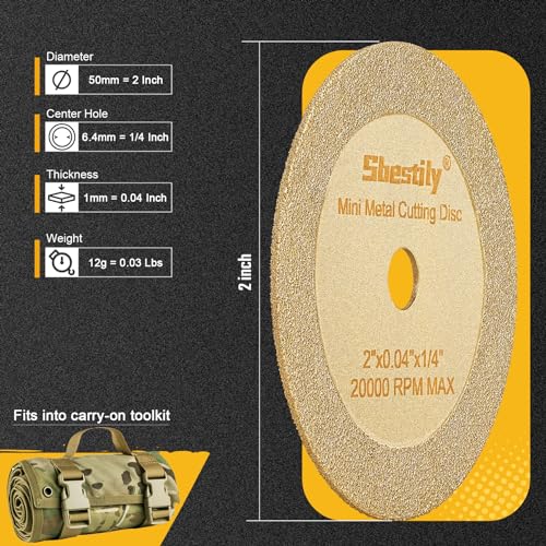 Sbestily 10PC 2 Inch Diamond Cut Off Wheel Drill Metal Cutter Cutting Disc - style: 2 Inch Cutting Wheels 10 Pcs