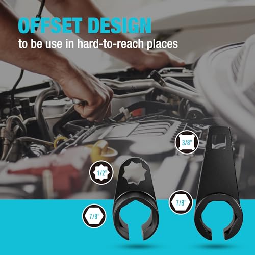 DURATECH 7PCS O2 Oxygen Sensor Socket Set with Storage Case - size: 7pcs