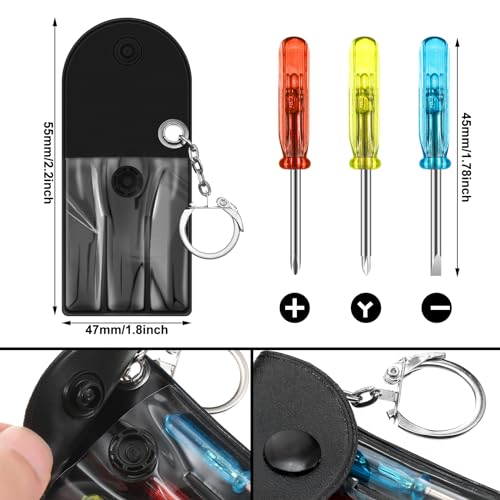 Jutom 40 Pcs Mini Tape Measure Screwdriver Keychain Set Bulk