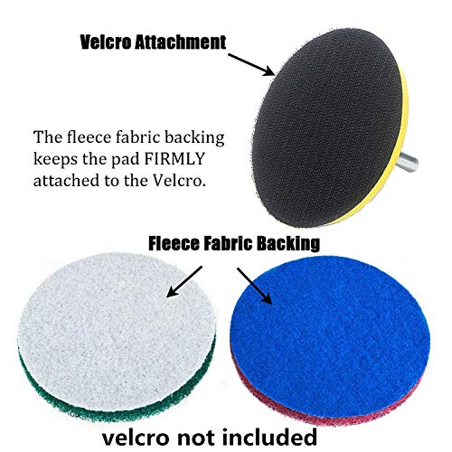 20 Pieces Scrub Pads Drill Power Brush Tile Scrubber Scouring Pads Cleaning Kit Including 2 Kinds of Abrasive Buffing Pads Replacement for Home Kitchen House Indoor Outdoor Cleaning (4 Inch) - size: 4 Inch