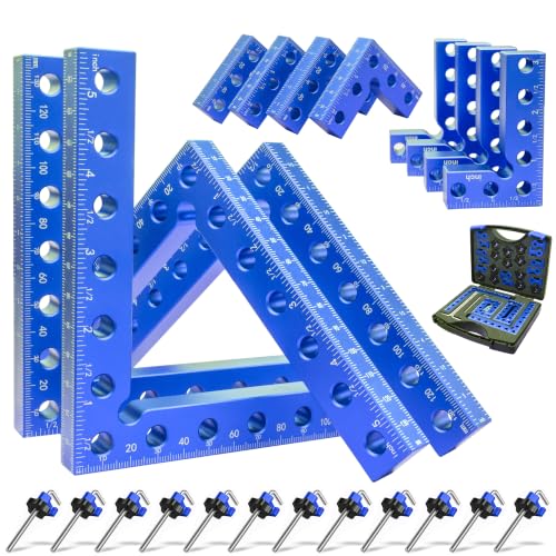 12PCS Corner Clamps for Woodworking, 90 Degree Aluminum Corner Clamps - size: 12pcs