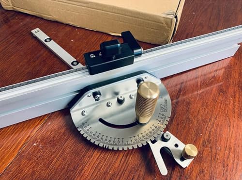 Premium Miter Gauge, 27 Angle Stops for Table Saws, Router Tables, Band Saw and Woodworking Tools (Sliver) - color: Gauge-sliver