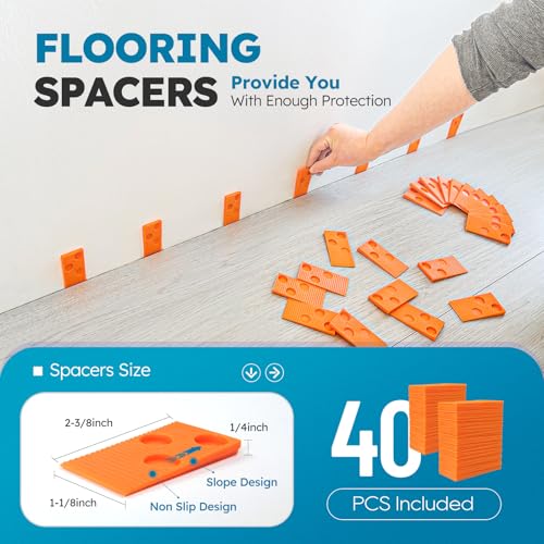 NAACOO Laminate Flooring Tools, Universal 5 in 1 Floor Installation Kit - size: 5PCS Kit
