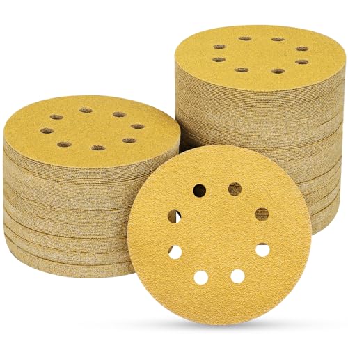 100PCS 5 Inch Sanding Discs 80 Grit Random Orbit Sander Sandpaper - style: Advanced Aluminum Oxide