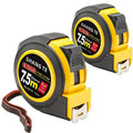 2 Packs Tape Measure 25 ft, Steel Measuring Tape Retractable, 25-Foot Basics Self-Locking Measurement Auto Lock Tape Rule Imperial/Metric Tape Measure for Body Measurements Handicraftsman - color: 2 Pack, size: 25 ft