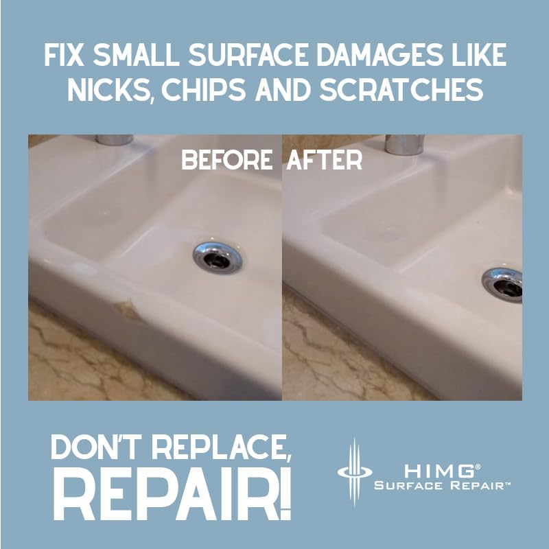 HIMG Bathtub & Shower Pan Repair Kit, Compatible with V&B Alpin White - color: V&B Alpin White