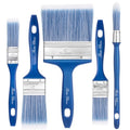 Bates- Paint Brushes for Walls, 5 Pack, Wall Paint Brushes(0.5"/1"/1.5"/2"/4"), Ergonomic Blue Handle