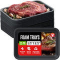 Hygloss Black Foam Trays for Food & Crafts, 5.75 x 8.25 Inch, Pack of 25 - color: Black, size: 5.75 x 8.25-Inch, style: 25 Pieces