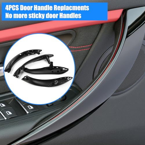 Jaronx Compatible with BMW Door Handles Replacement for 320i,325i,328i,330i,335i,340i F30/F31/F80 M3, 4PCS Driver Side and Passenger Side Interior Door Pull Handle Replacement(NOT for 4 Series) | 320i,325i,328i,330i,335i,340i 4PCS Driver Side and Passenge