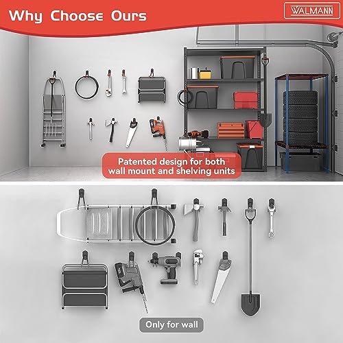 WALMANN Garage Storage Hooks, Wall Mount Utility Hooks for Tools - style: Orange-red Hook