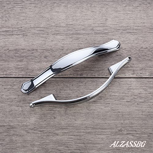Alzassbg Polished Chrome Cabinet Pulls and Handles 10 Pack, AL3028CP - color: Polished Chrome, size: 3-3/4" Hole Center