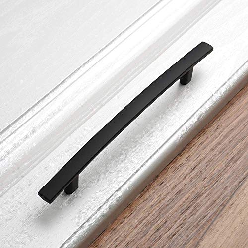 KOOFIZO 10 Pack 5 in Matte Black Cabinet Pulls, Black Drawer Handles 1961 - color: Black, size: 5" CC