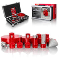 Diamond Hole Saw Kit, Tile Hole Saw Kit Vacuum Brazed 11Pcs (1/4"-5") - size: 6/8/10/25/35/50/75/127MM/2"/20MM
