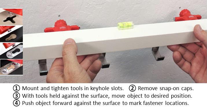 Picture Hanging Marking Tool No-measure Keyhole & Sawtooth Fastener Locator