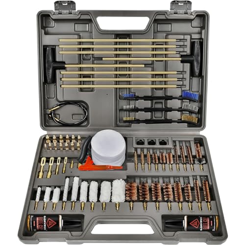 GLORYFIRE Elite Gun Cleaning Kit, 2 x 1oz Oil with Reinforced Rods - size: 60PCS