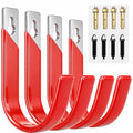 Garage Wall Hooks for Hanging Heavy Duty, 4 Pack Garage Organizer Storage Hooks Wall Mount for Garden Hoses, Brooms, Ladders, Garage Storage