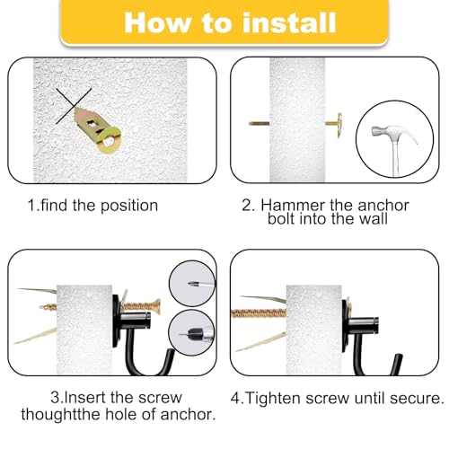 Drywall Self Drilling Anchors with Screws Kit, 200 PCS | 100 PCS Sheetrock Anchors (0.47X1.18inch), 100 PCS Screws, No Drilling or Punching Holes Needed