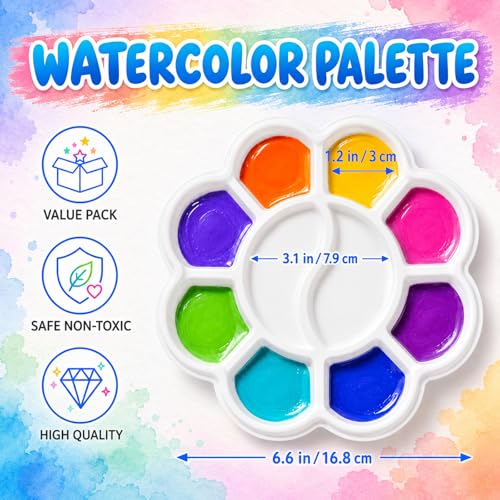 Paint Trays Bulk 50 Pcs White Disposable Petal Palettes
