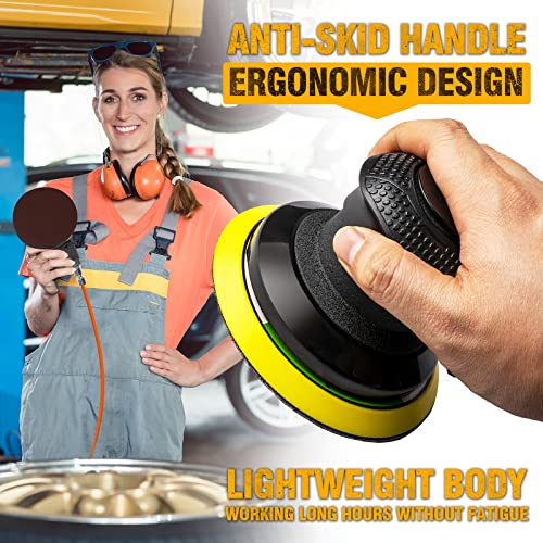 Autolock 5 Inches Air Random Orbital Sander, Pneumatic Palm Sander 1pcs - size: 5 Inch