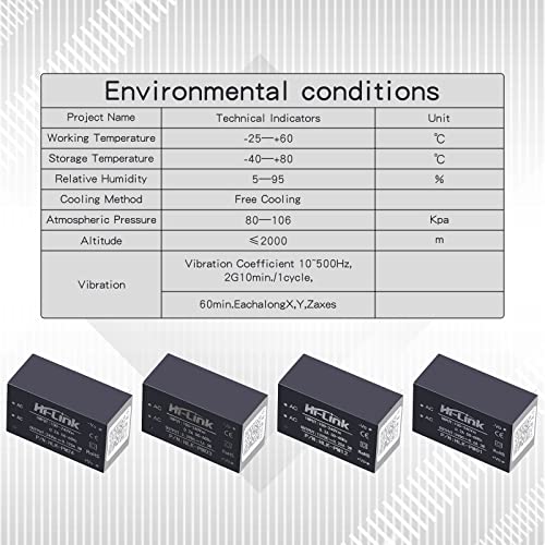 Mini Step-Down Power Supply Module, Intelligent Home Switching Power Module AC-DC Isolated Power Module 220v to 3.3v, HLK-PM03 DC Power Module AC DC Converter 220V to 3.3V（3PCS） - style: HLK-PM03