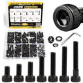 KADRICK 205PCS M5 Screws Kit,Class 12.9 Alloy Steel Hex Socket Head Cap - size: M5 205Pcs