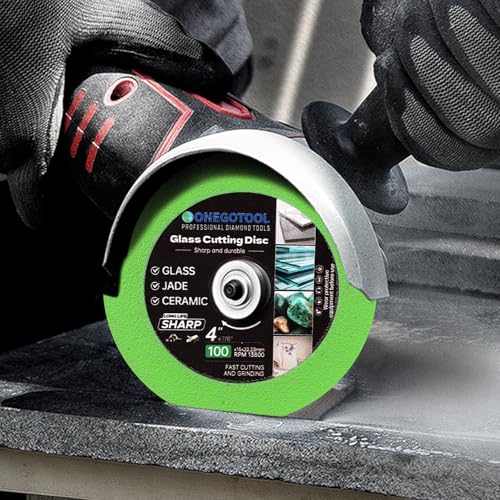 4 inch Tile Cutter Glass Cutting Disc for Angle Grinder, 7/8" Glass Ceramic Diamond Cutting Blade Disc for Grinding Jade, Crystal, Wine Bottles, Tile. (3pcs) - size: 4"