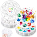 AmazingSpark 100 Pcs Paint Tray Palettes 5.5 in Disposable Round Paint Tray - color: Round, size: 5.51 in