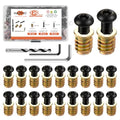 Hapric 120 Pcs 1/4-20 Threaded Inserts for Wood Kit, Wood Furniture Screw - size: 1/4-20 x 3/4"-120pcs