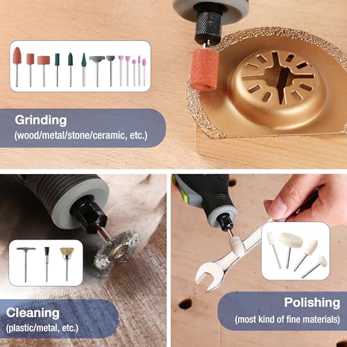 WORKPRO 698-Piece Rotary Tool Accessories Kit, Rotary Tool Bits for Easy Cutting, Grinding, Sanding, Polishing, Cleaning, Drilling, Carving and Engraving - style: 698 Piece Rotary Tool Attachments