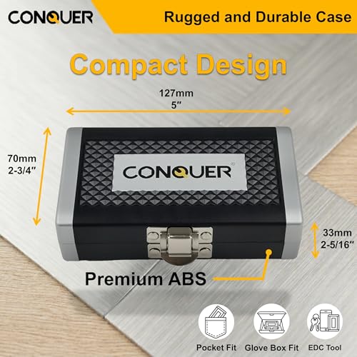 CONQUER 21-Piece 1/4" Drive Mini Ratchet Spline Socket Set, SAE/Metric - style: 21 PC Spline Socket Set