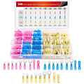 Nilight 540 PCS Heat Shrink Wire Connectors Waterproof Automotive Marine Electrical Terminals Kit Ring Fork Hook Spade Butt Splices - color: 540Pcs Mixed Heat Shrink Terminals