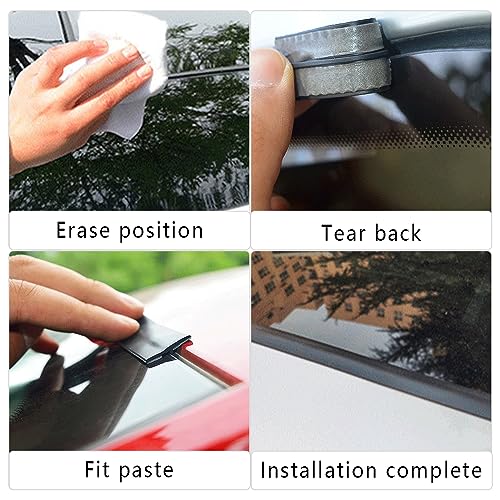 16.4Ft Car Weather Stripping,T-Shape Cuttable Car Windshield Trim Sunroof Seal with Self Adhesive,Waterproof Rubber Edge Trim for Cars Trucks SUVs (19mm/16.4Ft) - color: 19mm/16.4Ft