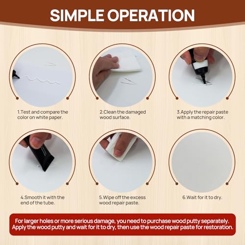 Boncart Wood Furniture Repair Kit, Wood Touch up Fillers - color: 5 Light Colors