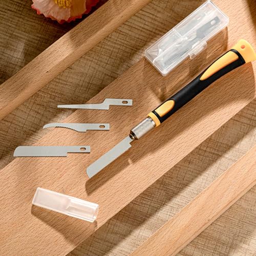 Honoson Mini Hobby Saw with 9 Razor Blades for Miniatures,Yellow,Style 2 - color: Yellow, style: Style 2