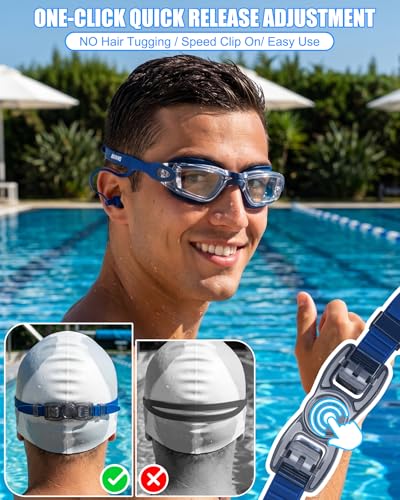 Aegend Swim Goggles, Swimming Goggles No Leaking Full Protect Adult Youth - color: Azure