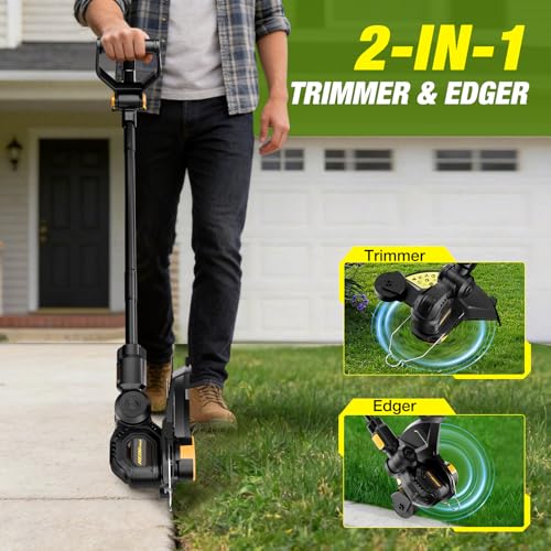 HEINPRO Cordless String Trimmer Compatible with Dewalt 20V MAX Battery - size: 12-INCH