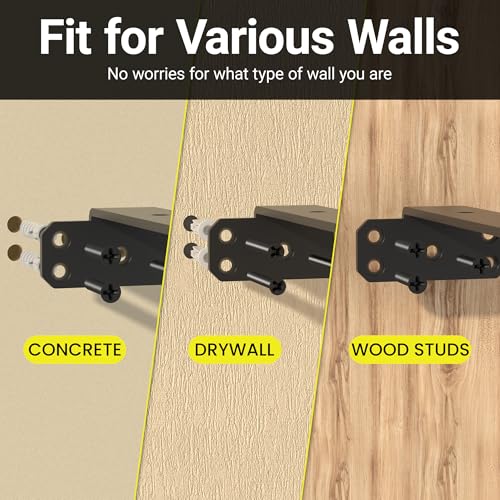 SKYSEN 12 Pack 6" Floating Shelf Bracket, Shelves Brackets, Wood Shelving Brackets Hardware - Heavy Duty - 4/6/8/10/12 inch - Real Hidden Bracket Design（tzj6-12） - size: 6 Inch