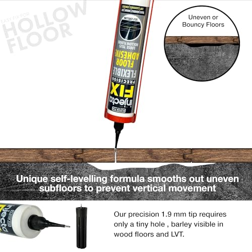 Floor-Fix Pro Injectafix Injection Adhesive for Loose Tiles, Wood, Laminate & LVP Repair Kit