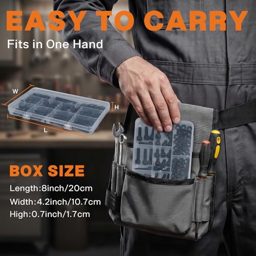 180PCS M6 Socket Head Cap Screw Assortment Kit, 8-35mm - size: M6