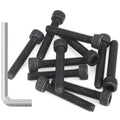 25 Pieces M6 x 35mm Socket Head Cap Screws, Thread Pitch 1.0mm, Sutemribor M6 Black Screws, 12.9 Grade Alloy Steel, Black Oxide Finish, Fully Threaded - size: M6 x 35mm, style: Socket Head