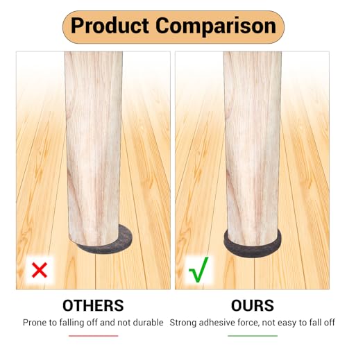 143-Piece Felt Furniture Pads, Anti-Scratch Furniture Felt Pads, Self-Adhesive Chair Leg Floor Protectors for Hardwood Floors, Brown and Beige, HOME MASTER HARDWARE